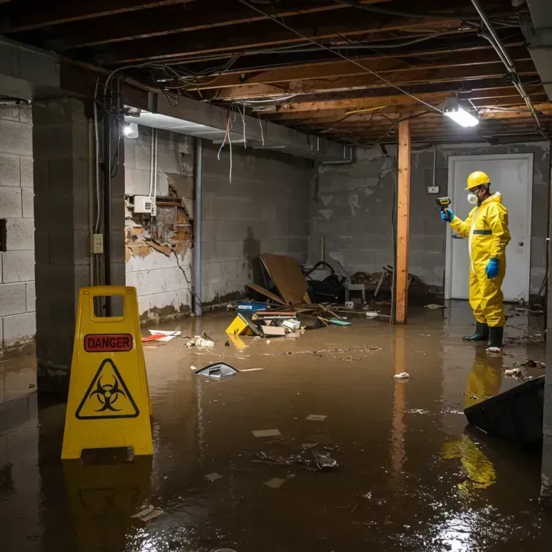 Flooded Basement Electrical Hazard in Cisco, TX Property